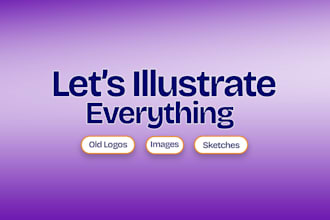 redraw logo, convert sketches to illustration or vector file