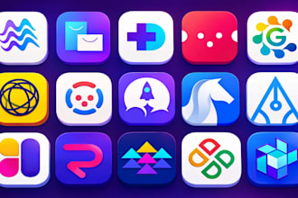 create modern and professional app icon for your brand