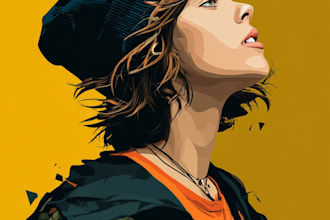 draw your amazing realistic vector portrait