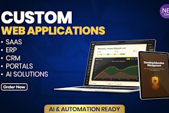 develop custom enterprise saas erp CRM and pos web applications