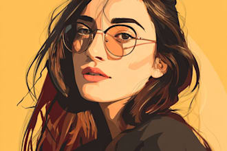 draw your photo into vactor cartoon portraits,