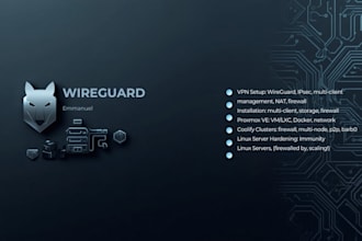 deploy and setup wireguard VPN, ipsec, coolify cluster, proxmox ve, linux server