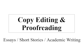edit and proofread essays and writing