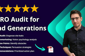 perform an vfm cro analysis for lead generation websites