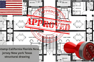 pe stamp california florida new jersey new york texas structural drawing