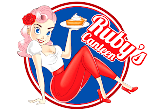 create a creative pinup food logo with unlimited revision