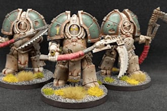 sculpt 3d miniatures for figurine table top, war hammer designs for 3d printing