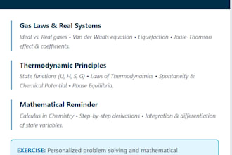 provide written explanation of physical chemistry and thermodynamics