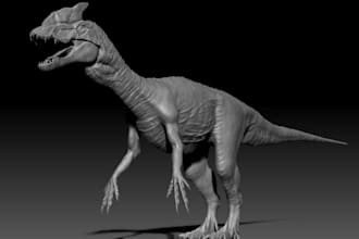 sculpt 3d quadruped character, creature figure, predators, animal stls for print