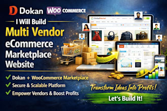build multi vendor ecommerce marketplace website dokan woocommerce marketplace