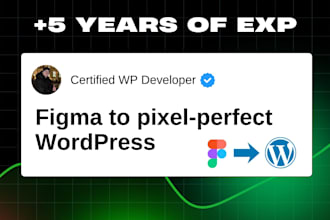 convert your figma to pixel perfect wordpress