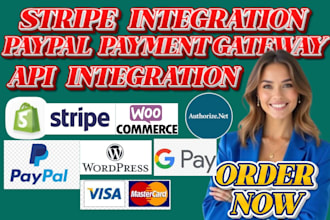do stripe integration paypal payment gateway and API integration