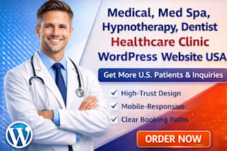 medical med spa hynotheraphy dentist healthcare clinic wordpress website USA