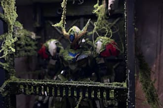create a custom diorama display base for your model kit