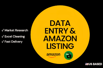 do professional data entry and product listing for ebay or amazon