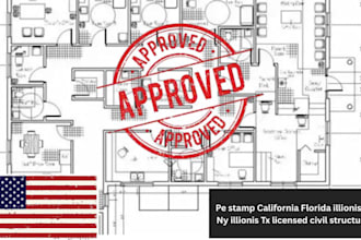 pe stamp california florida illionis nj ny illionis tx licensed civil structural