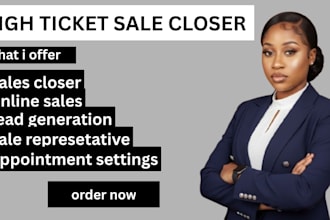 be your sales closer salesperson virtual assistant sales agent telemarketing