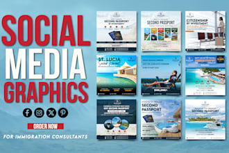 design social media posts for immigration and visa consultants