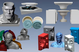 design 3d face injection mold resin cavity candle jewelry and logo casting cad