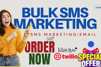 send bulk SMS marketing, text message campaign blast bulk SMS and email