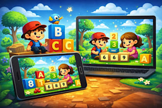develop online multiplayer fun and educational 2d game for kids