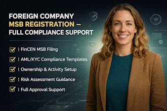 register your foreign company as msb with fincen and get full approval