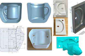 design mold ready parts cad modeling, stl to step for manufacturing on solidwork