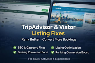 fix and optimise your tripadvisor and viator page to increase bookings