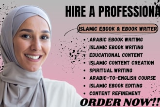 write authentic islamic ebook, arabic ebook, ebooks and arabic to english course