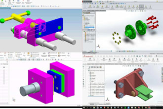 mechanical 3d cad modeling parametric solidworks assembly cnc component printing