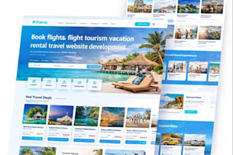 do hotel booking, flight, tourism, vacation rental, travel website development