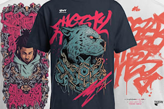 design a custom streetwear tshirt for your clothing brand