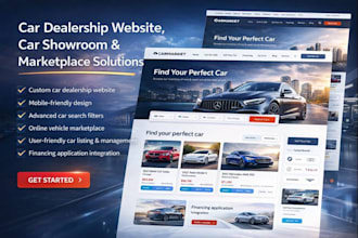 build car dealership website, car showroom, and marketplace solutions
