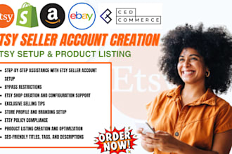 create etsy seller account etsy account creation etsy store shop setup listing