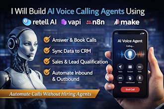 do ai voice calling agents using retell ai, vapi with n8n or make automation