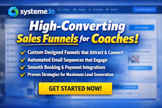 design systeme io sales landing page to generate leads for coach website