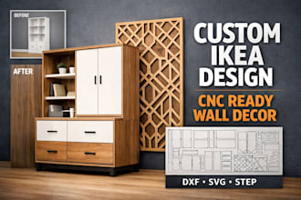 design custom ikea furniture and cnc ready wall decor layout