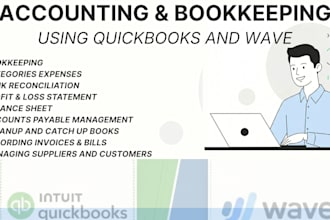 handle wave bookkeeping, bank reconciliation, cleanup and financial statements