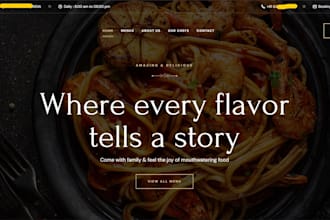 design a modern restaurant website with clean UI