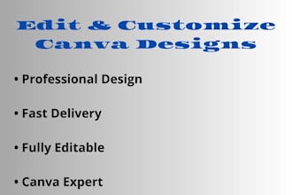 edit and customize canva design