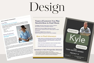 graphic design document, brochure, handout,flyer and more