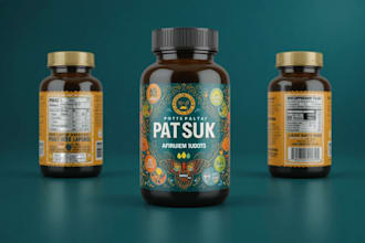 do product label design, supplement label design