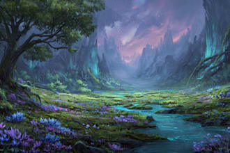 digitally paint fantasy landscape