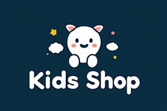design kids logo and baby brand for children shop or website