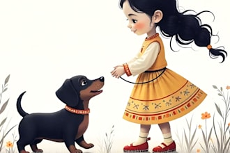 watercolor children storybook illustrations