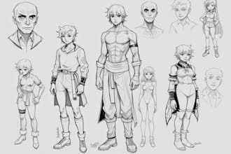 draw sketches with your character