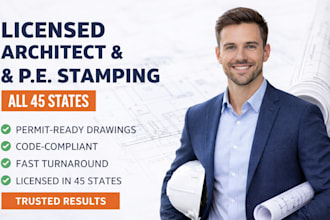 do architectural stamp, city permit blueprint drawing architect for adu, garage