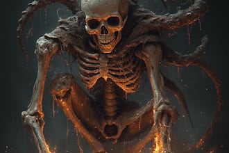 draw creepy horror dark art concept
