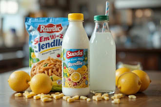 do candy, noodle, milk, lemonade, snack, drug label packaging
