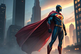 draw you as a superhero marvel or dc character